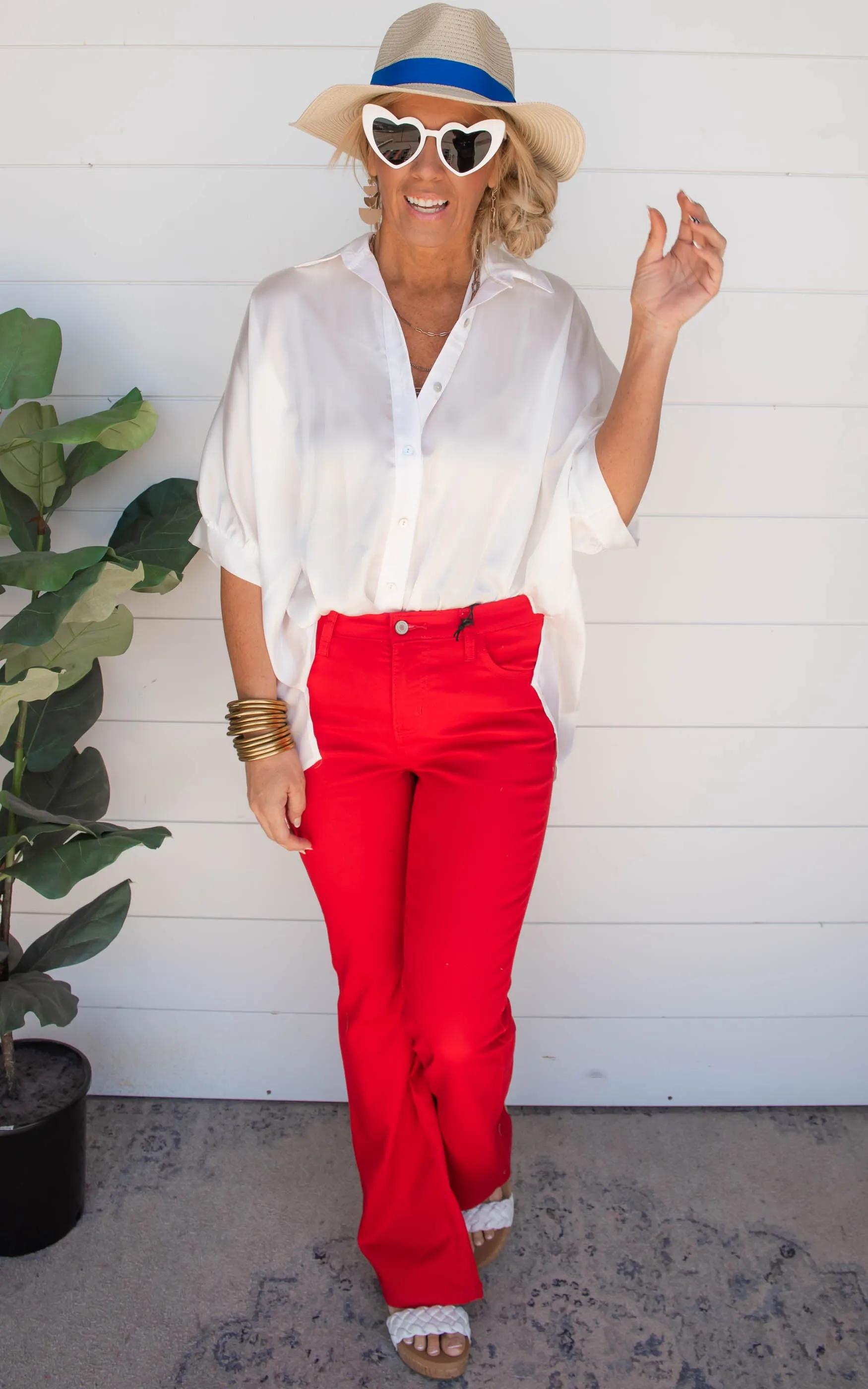 Arizona Ivory Button Down Blouse | FINAL SALE
