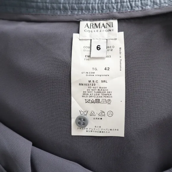 ARMANI Collezioni  Silk  Blue  Ice Pencil Skirt