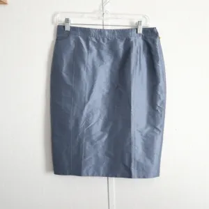 ARMANI Collezioni  Silk  Blue  Ice Pencil Skirt
