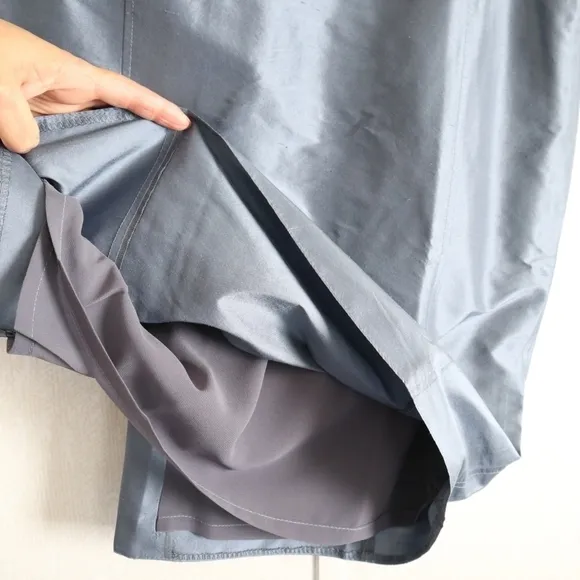 ARMANI Collezioni  Silk  Blue  Ice Pencil Skirt