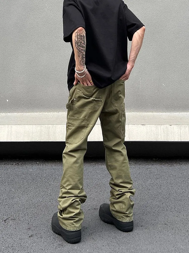 ArmyGreen Slim-fit Cargo Pants