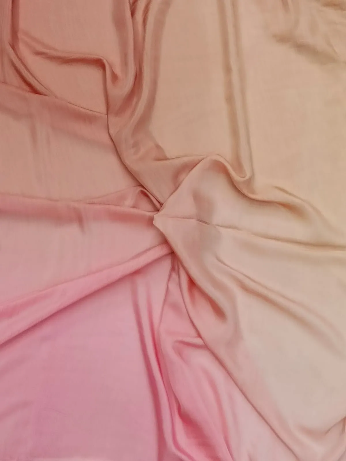 Artisanal Hand Dyed Soft Modal Muslin Mul Silk Ombre Shaded Fabric