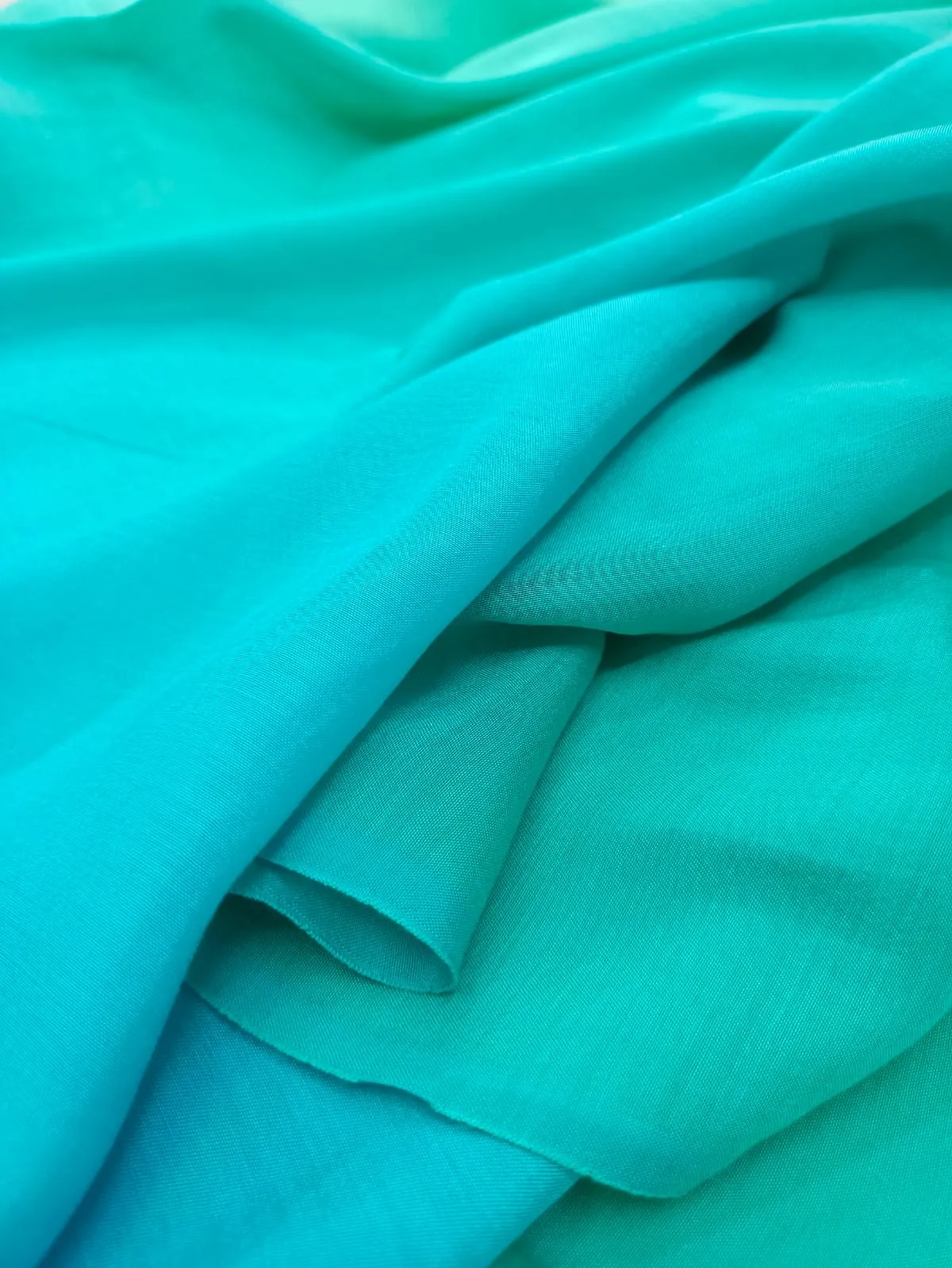 Artisanal Hand Dyed Soft Modal Muslin Mul Silk Ombre Shaded Fabric
