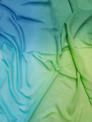 Artisanal Hand Dyed Soft Modal Muslin Mul Silk Ombre Shaded Fabric