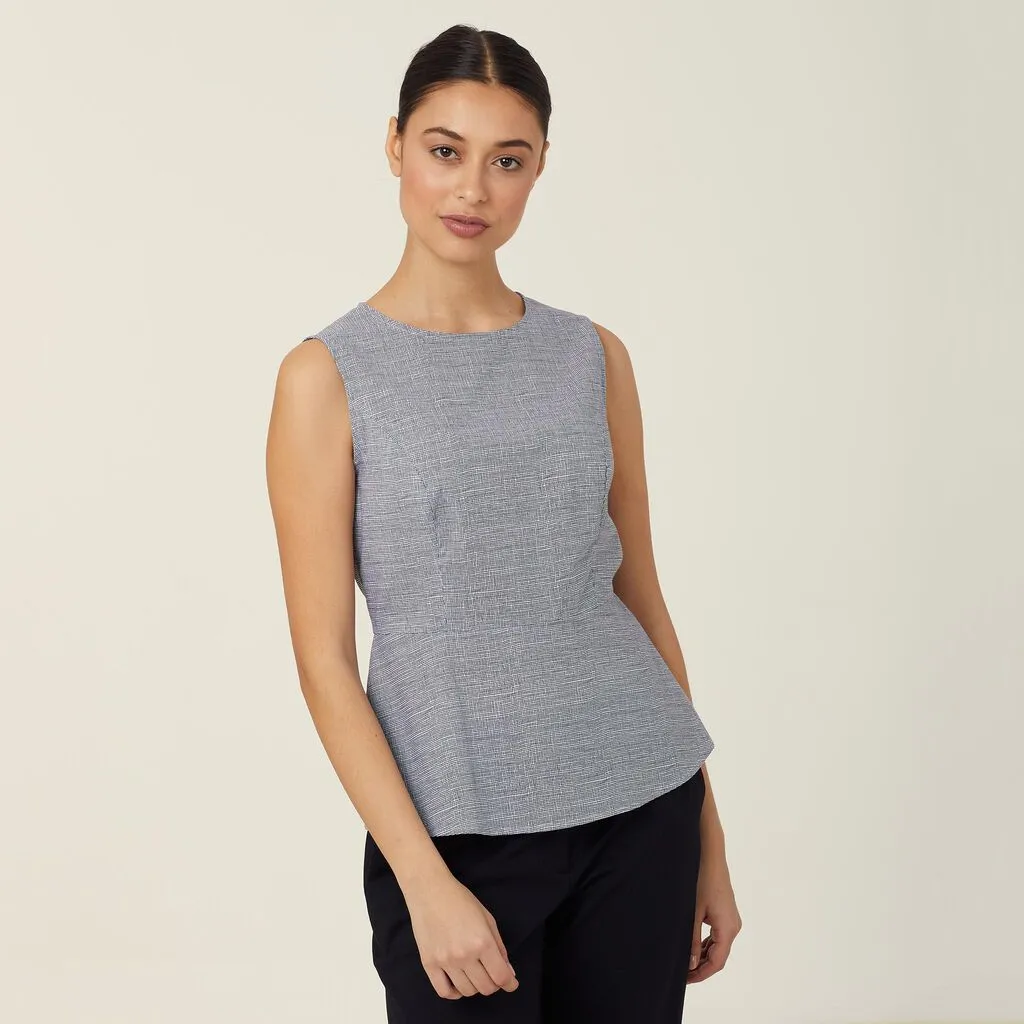 AVIGNON ABSTRACT PRINT SLEEVELESS SHELL TOP
