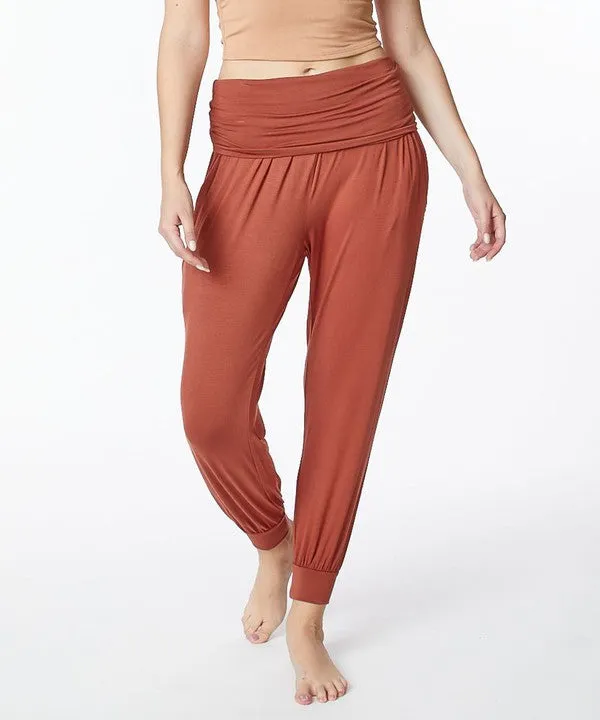 BAMBOO yoga fold-over jogger