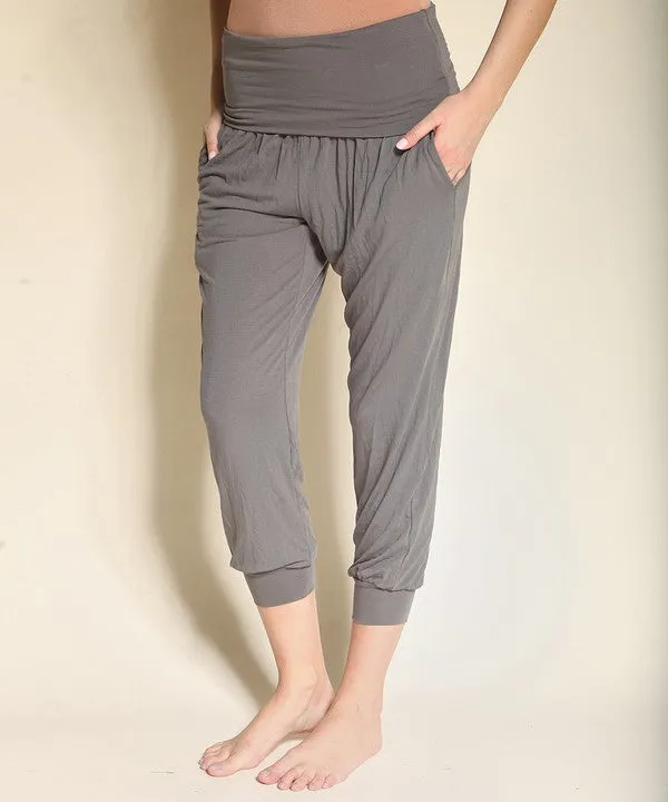 BAMBOO yoga fold-over jogger
