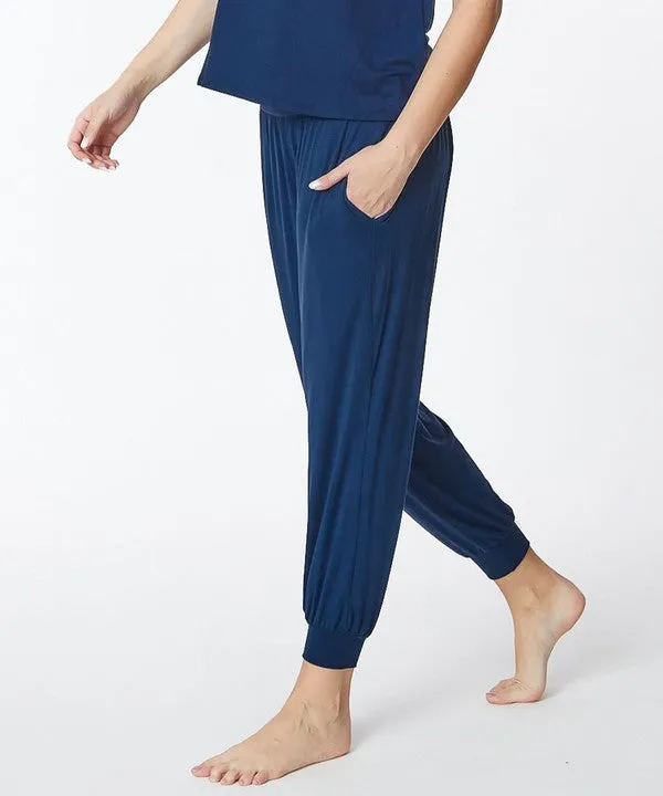 BAMBOO yoga fold-over jogger