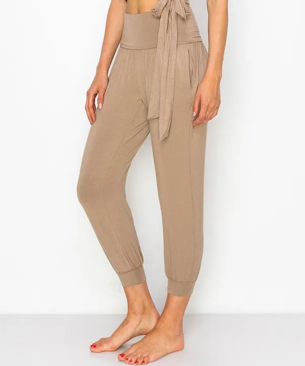 BAMBOO yoga fold-over jogger