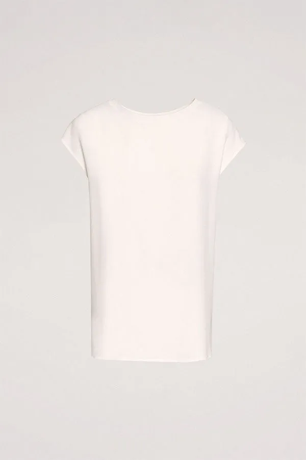 BATTISTERO A FLOWY SILK-BLEND TOP