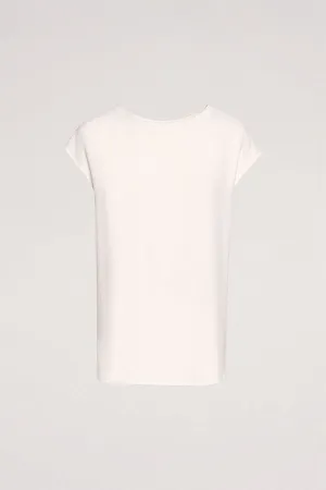 BATTISTERO A FLOWY SILK-BLEND TOP