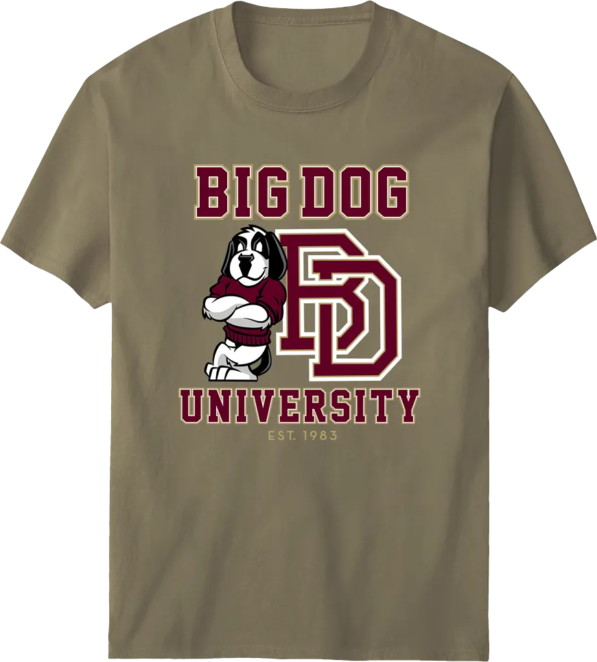 Bd University Burgundy Gold T-shirt