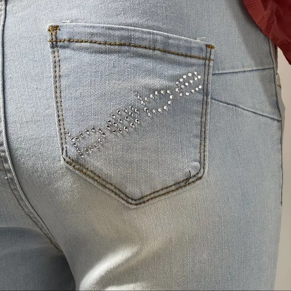 BEBE RHINESTONE SKINNY JEANS
