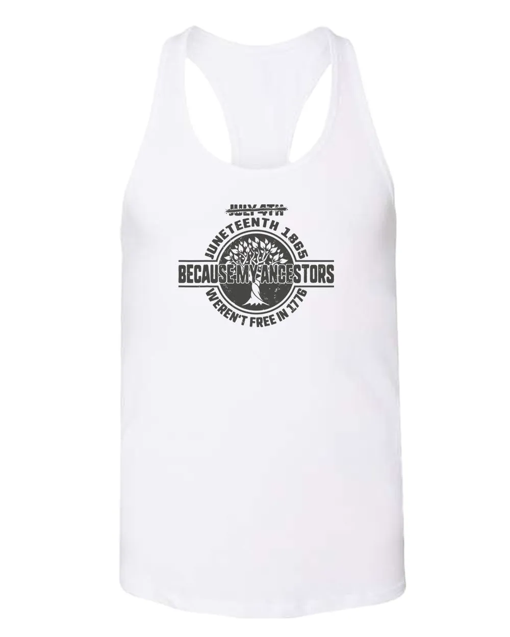 Because my ancestors weren't free in 1776 tank top