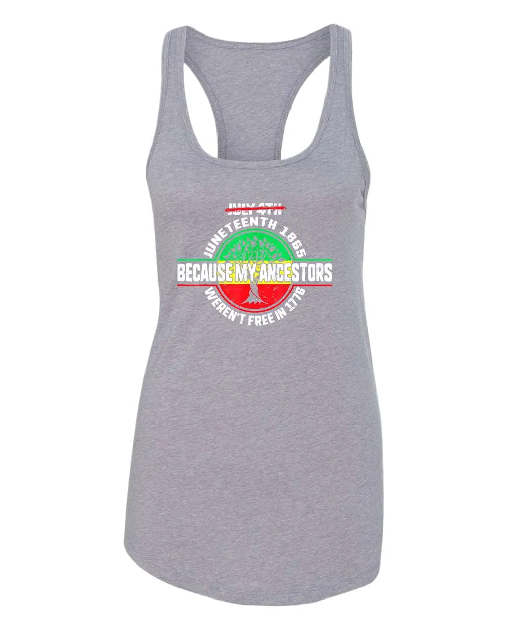 Because my ancestors weren't free in 1776 tank top