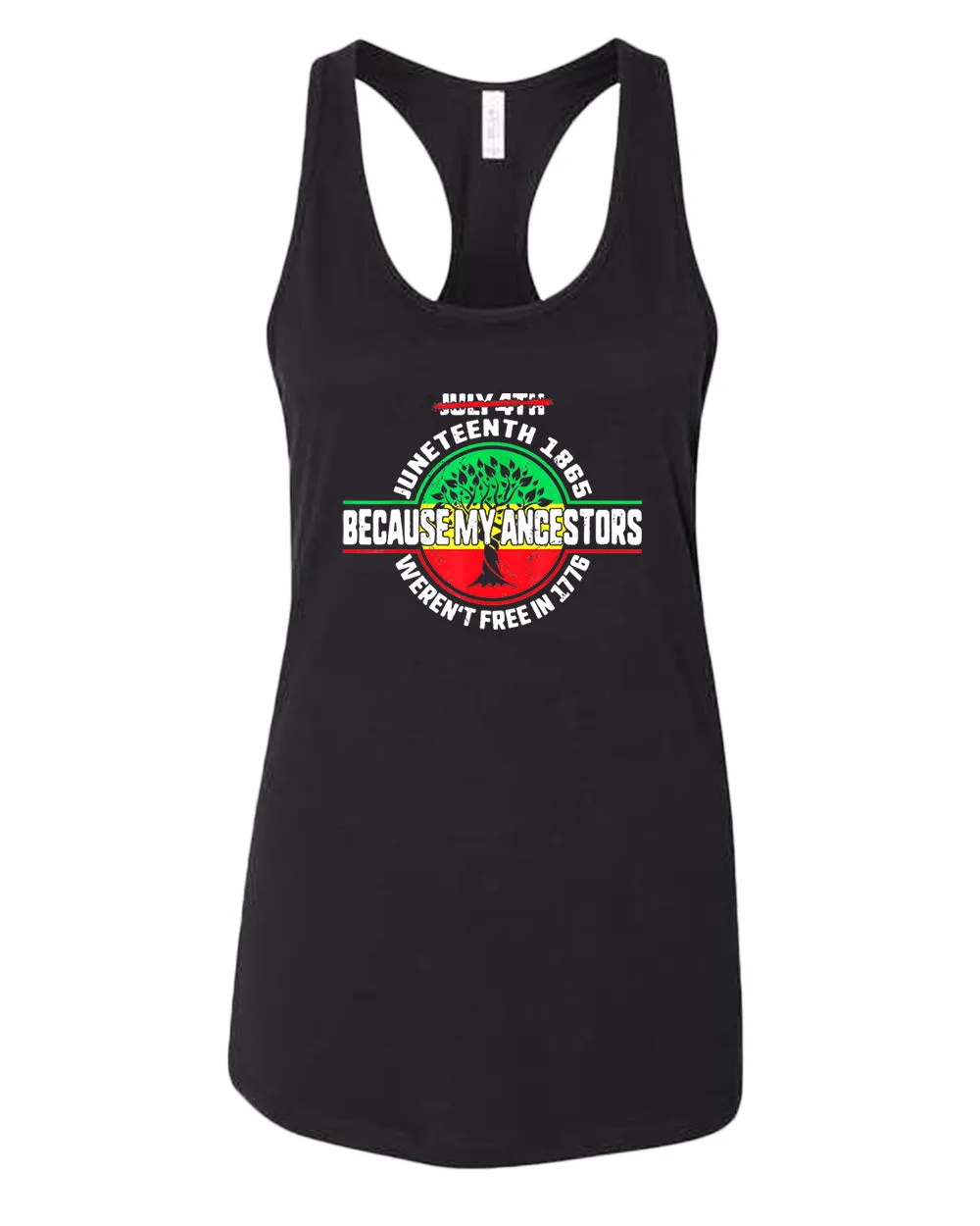 Because my ancestors weren't free in 1776 tank top