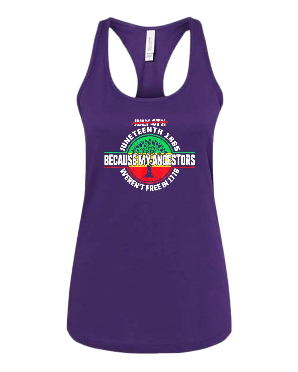Because my ancestors weren't free in 1776 tank top