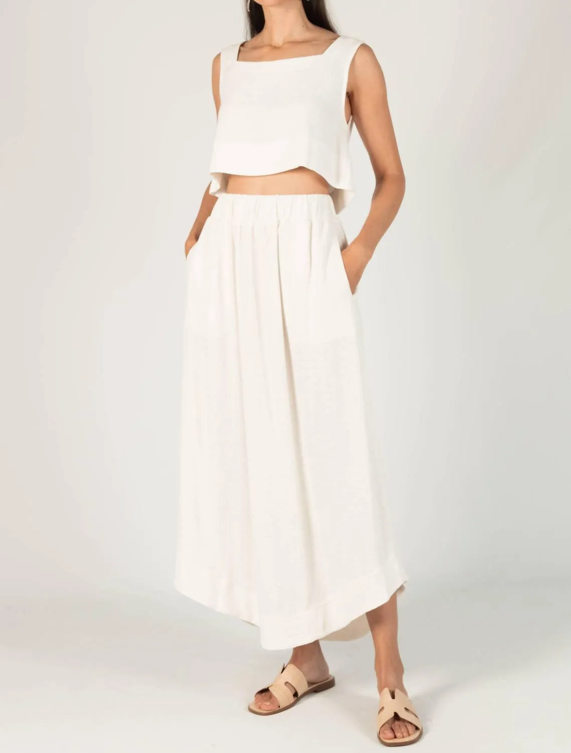 Before You - Linen Maxi Skirt