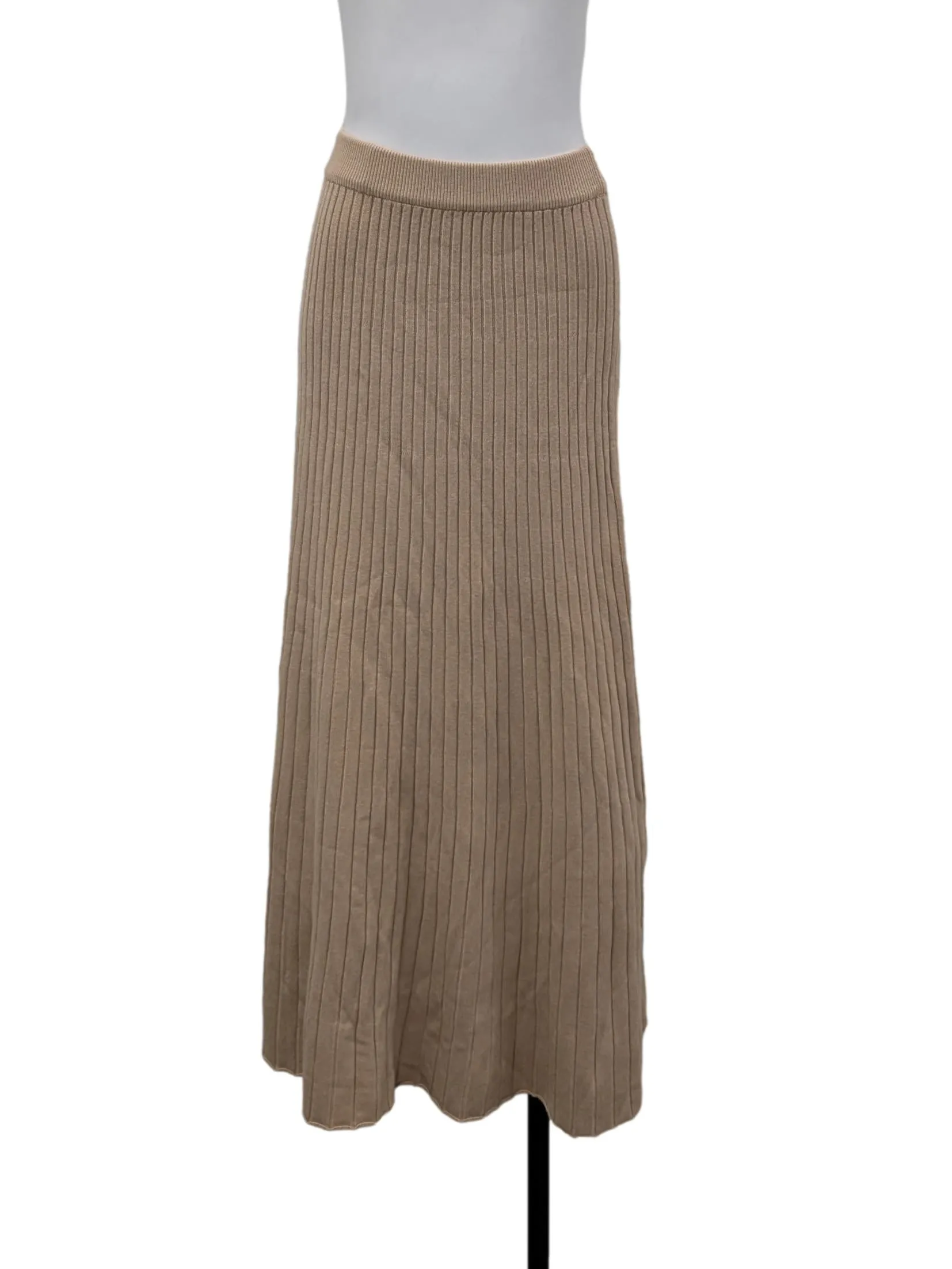 Beige Pleated Skirt