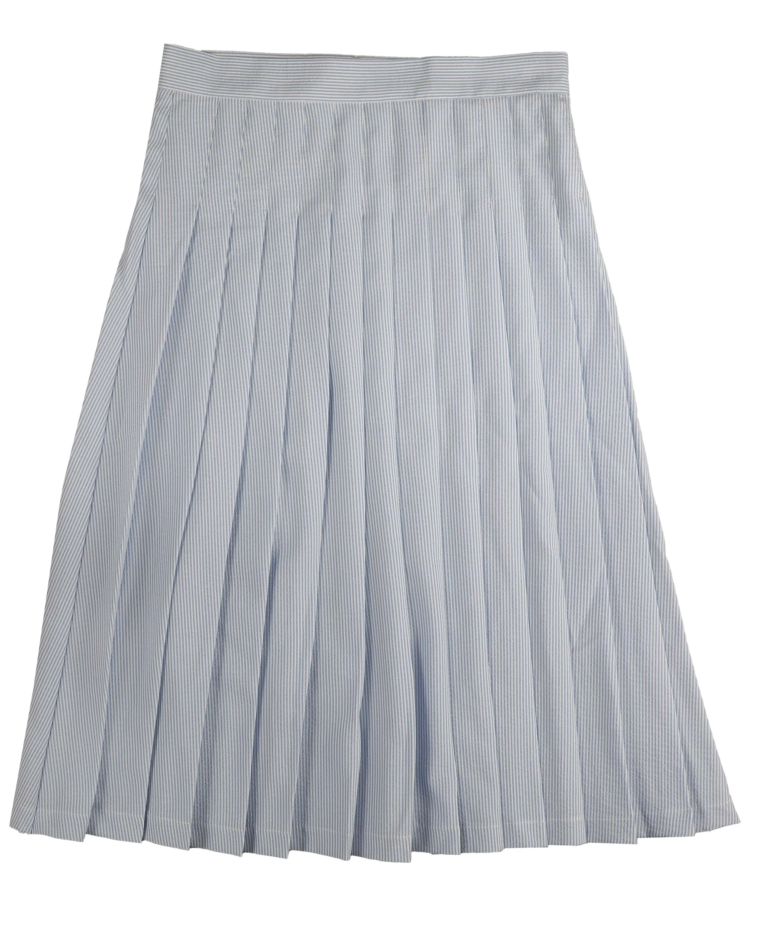 Belati Seersucker Pleated Skirt