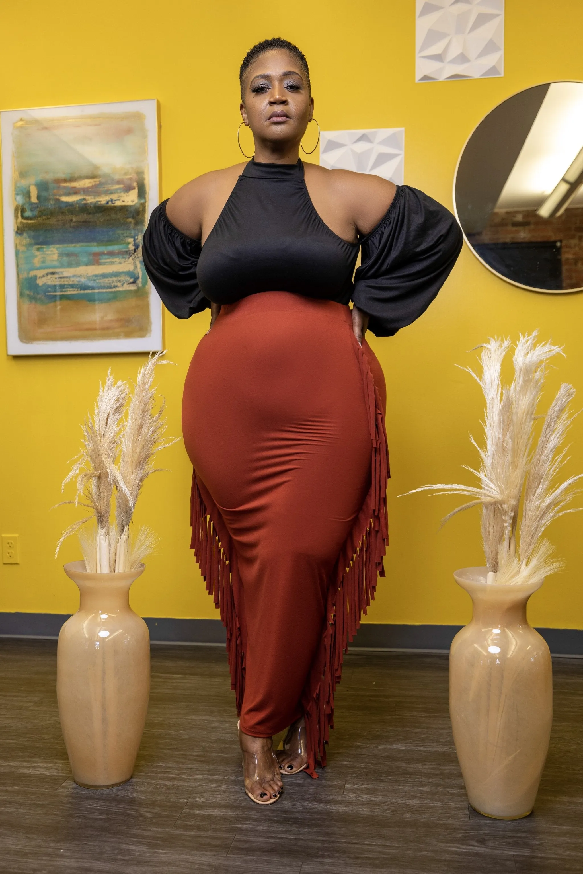 Bella Fringe Maxi Skirt