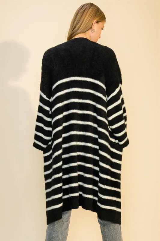 BENJI STRIPE MAXI CARDIGAN