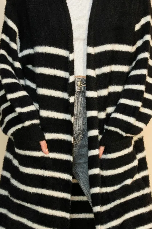 BENJI STRIPE MAXI CARDIGAN