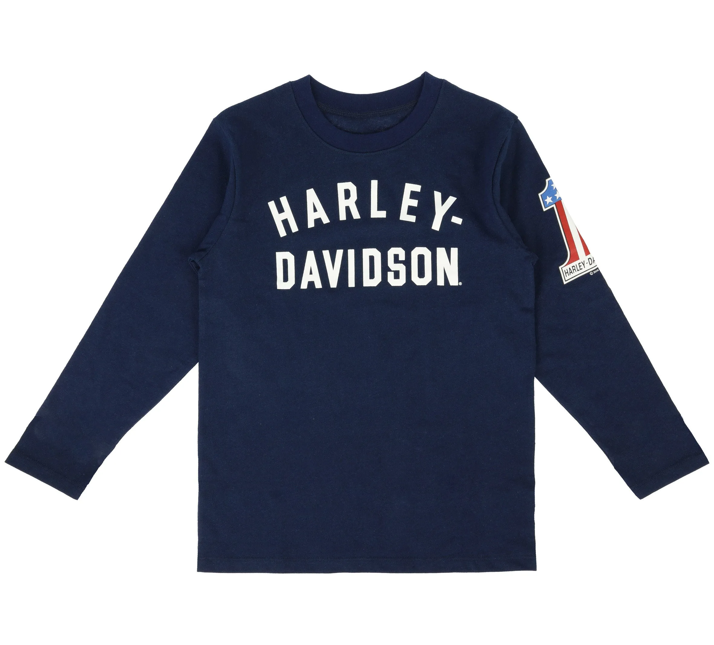 Big Boy's # 1  Long Sleeve Tee - Navy