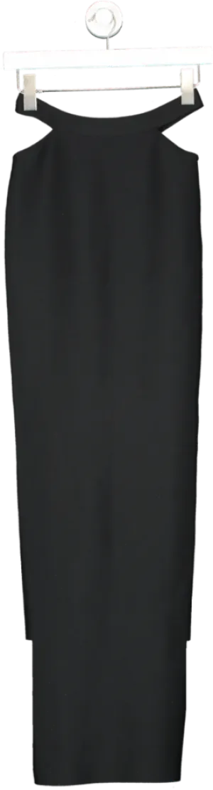 Black Bandage Cut Out Maxi Skirt UK XS