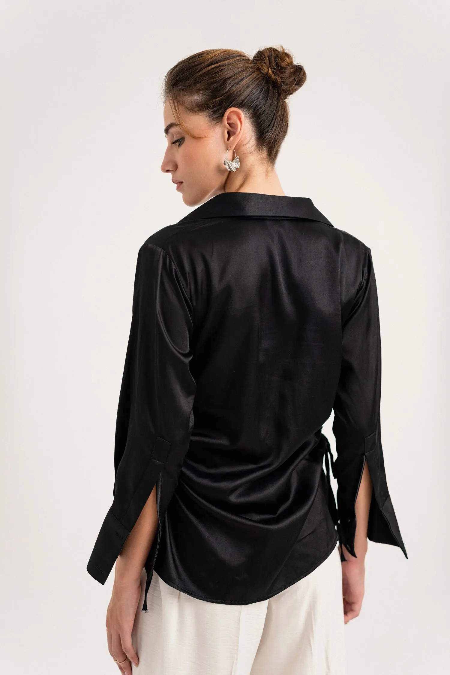 Black Button-down Regular Fit Shirt