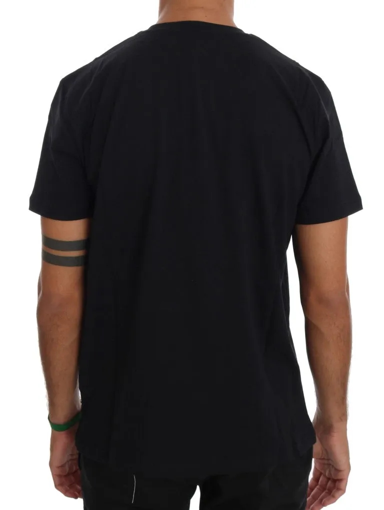 Black Cotton Crewneck T-Shirt