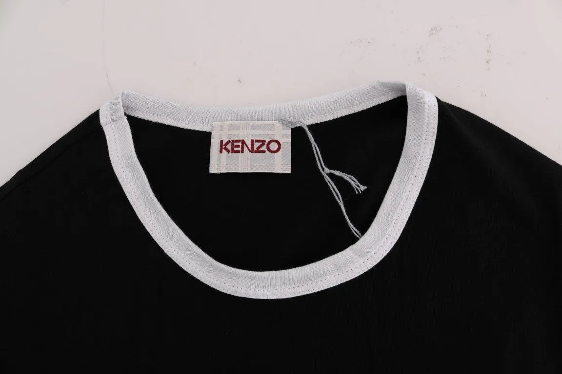 Black Cotton Stretch Crewneck T-Shirt