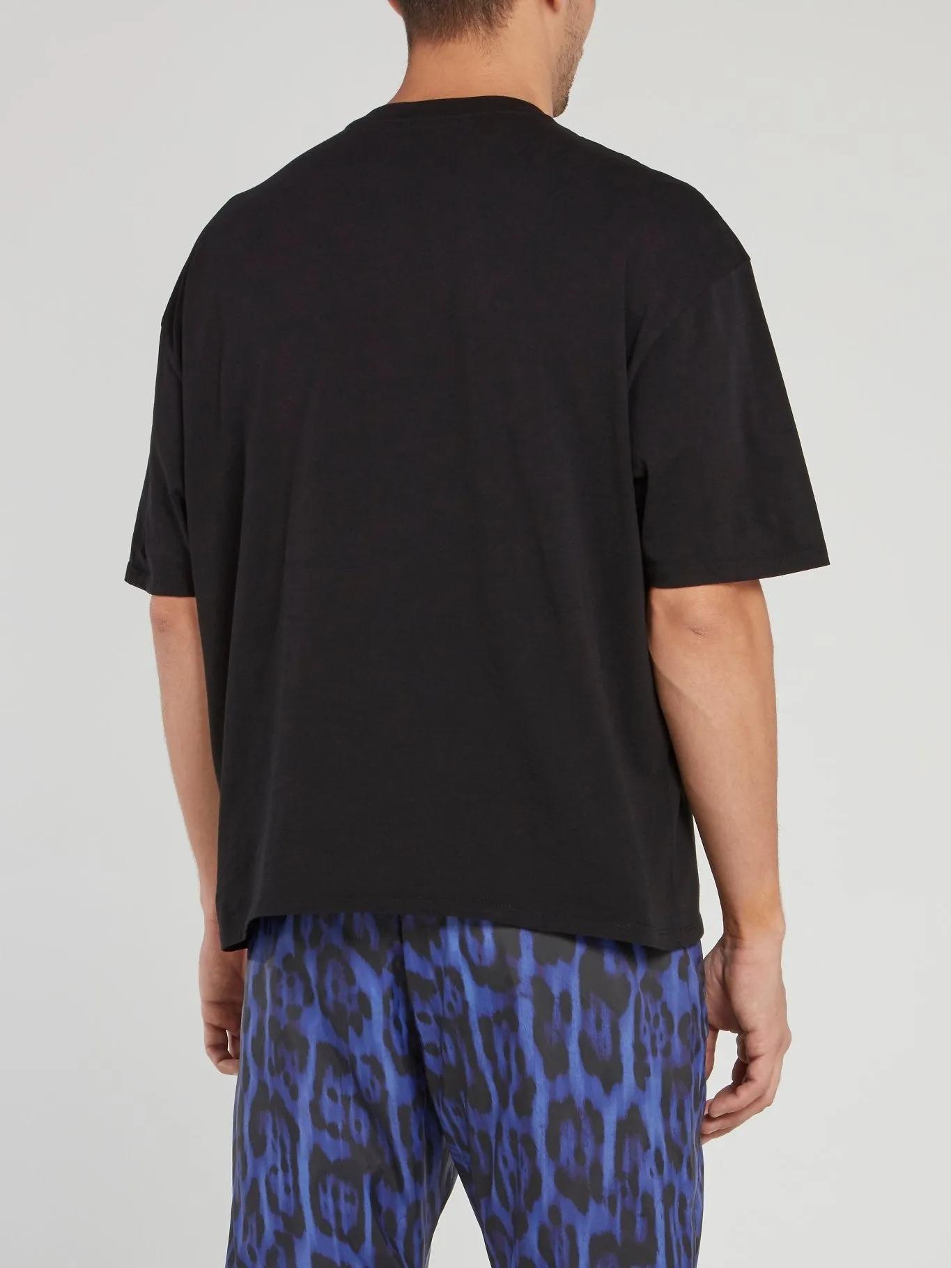 Black Graphic Print Crewneck T-Shirt