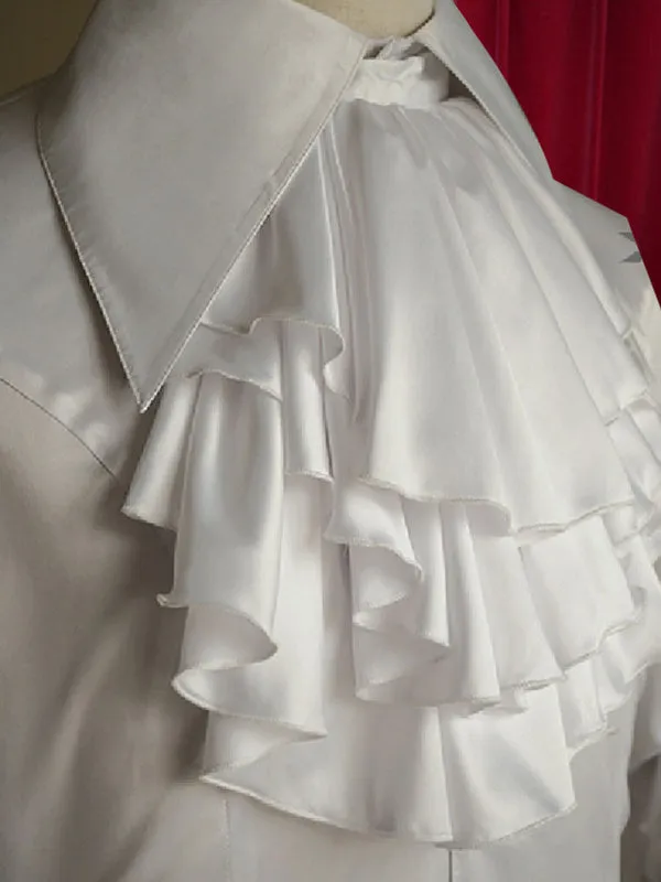 Black Lolita Blouse Buttons Silk Blouse for Women