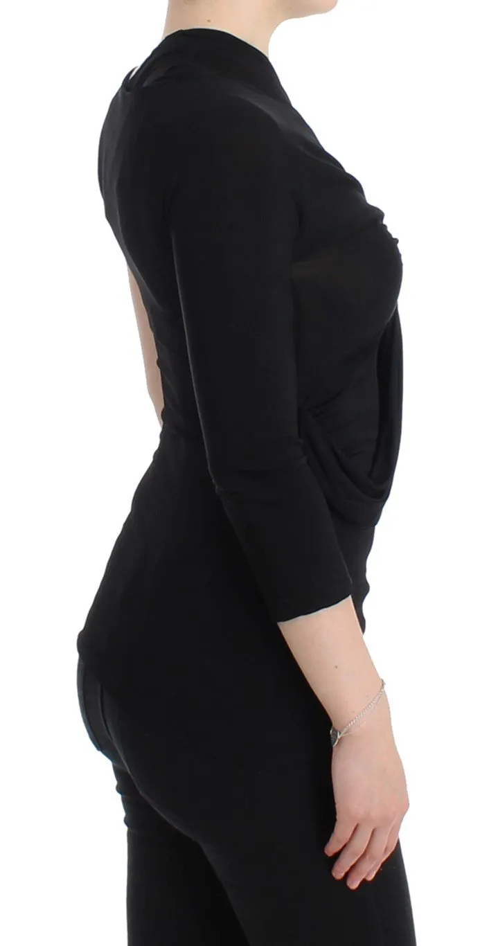 Black one sleeve top