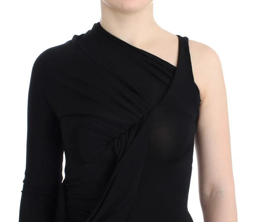 Black one sleeve top