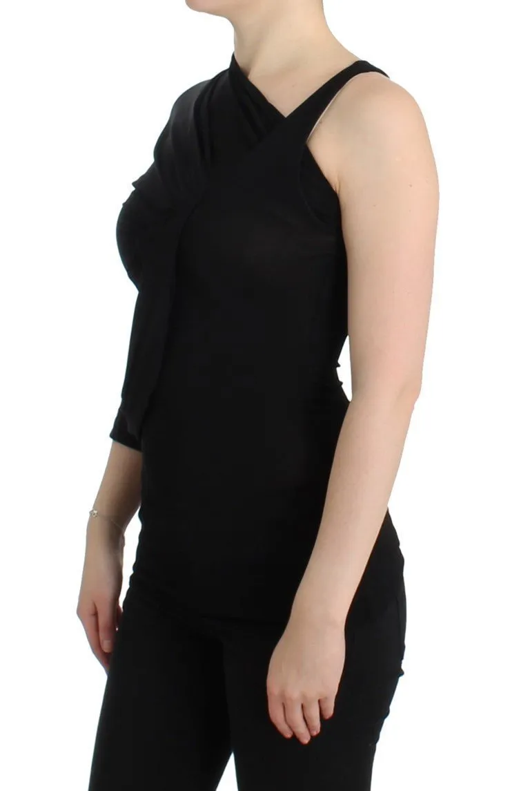 Black one sleeve top