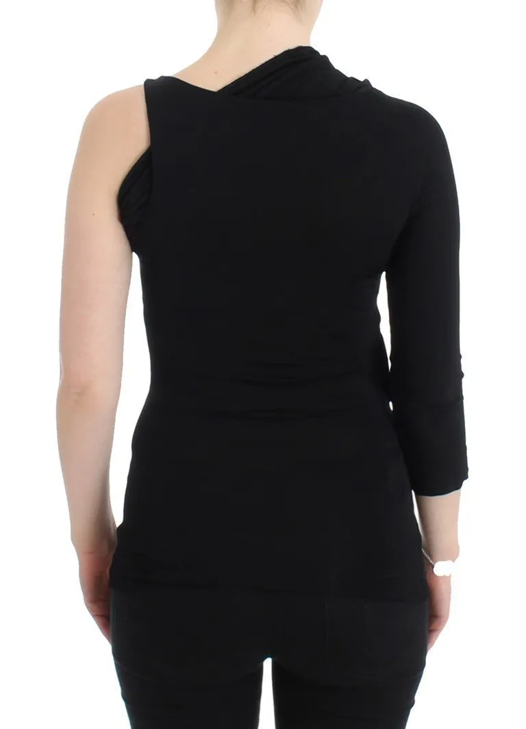 Black one sleeve top