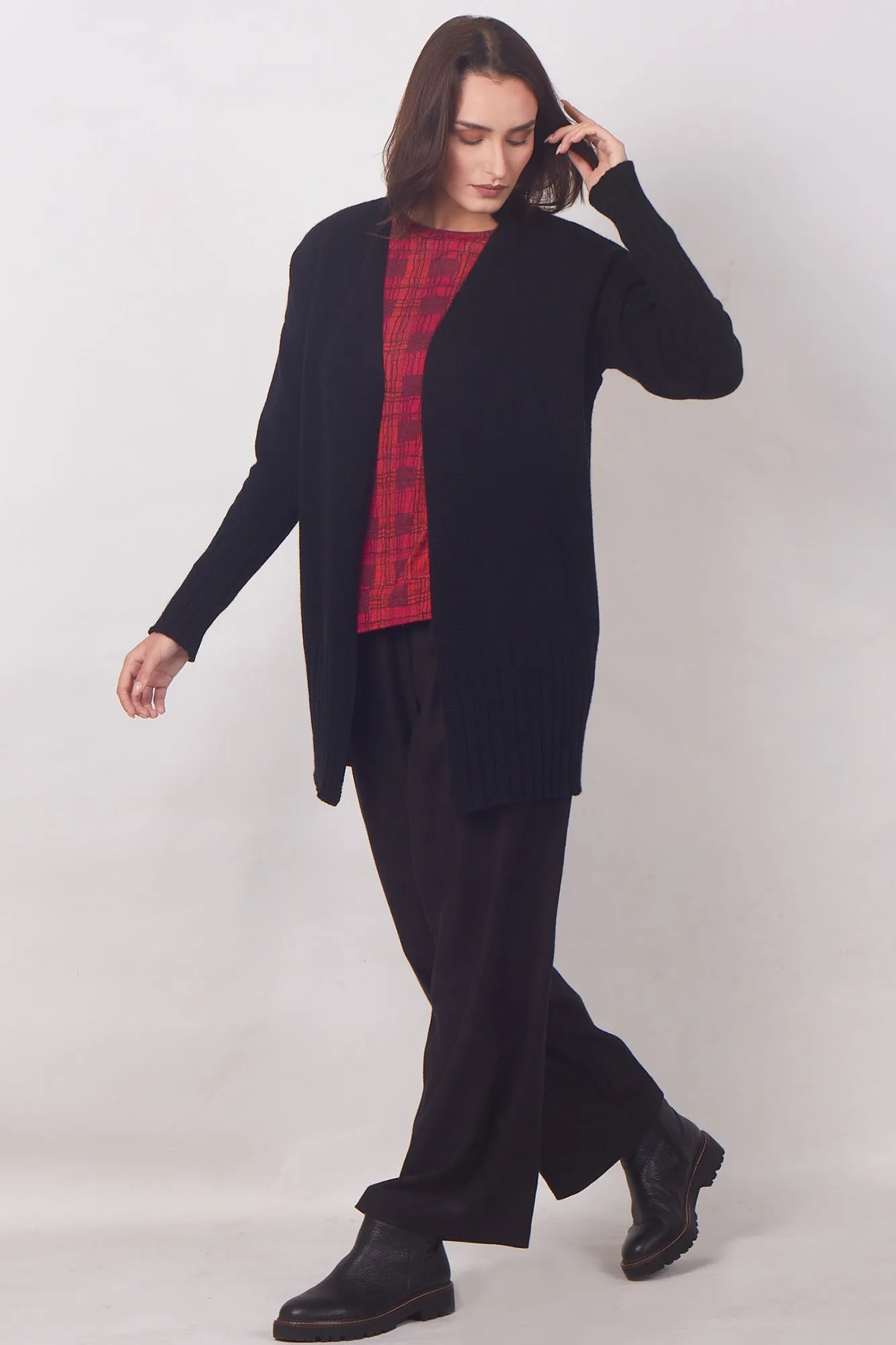 Black Pure Cashmere Cardigan