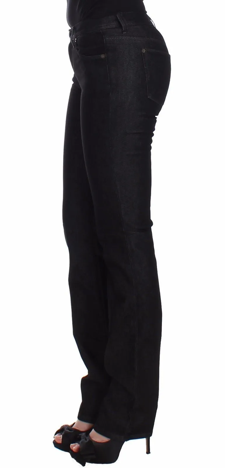Black Slim Jeans Denim Pants Skinny Leg Stretch