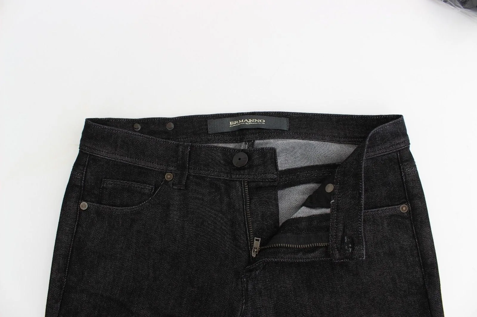Black Slim Jeans Denim Pants Skinny Leg Stretch