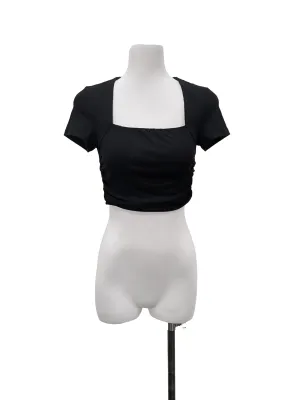 Black Square Neck Top