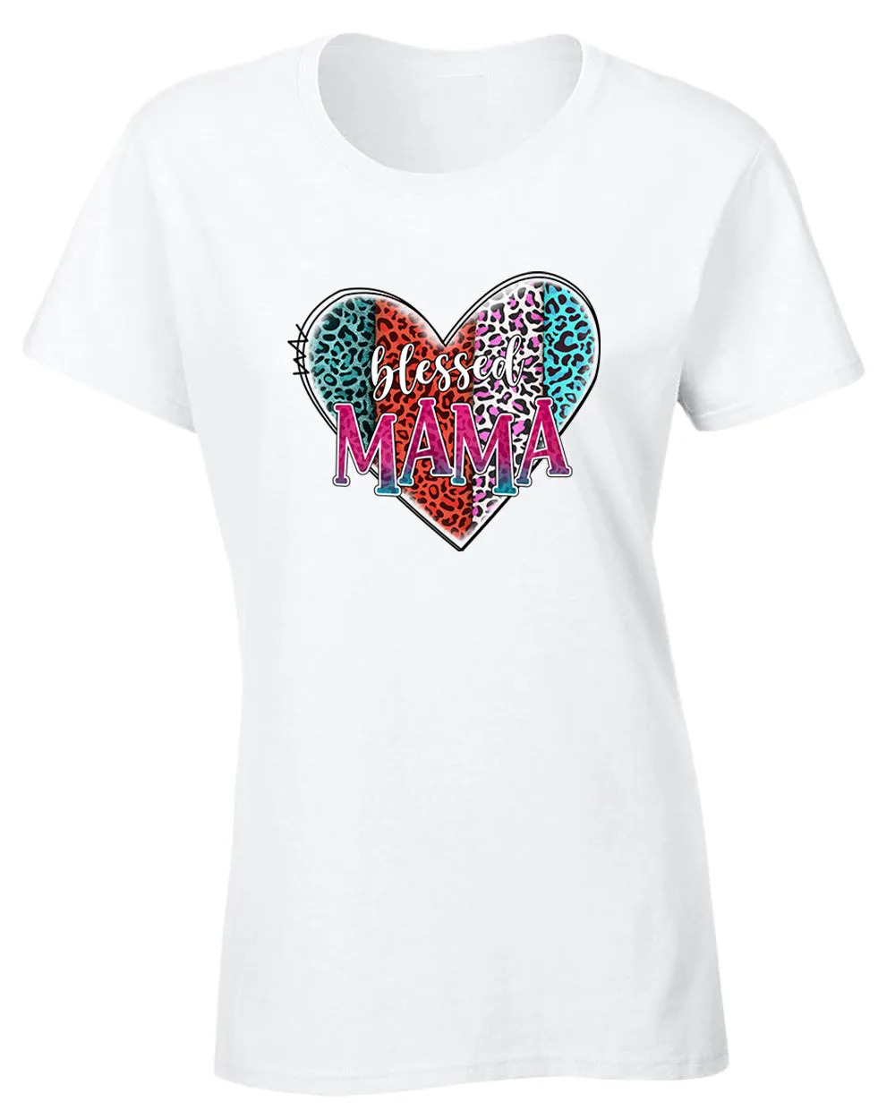 Blessed mama cheetah print design