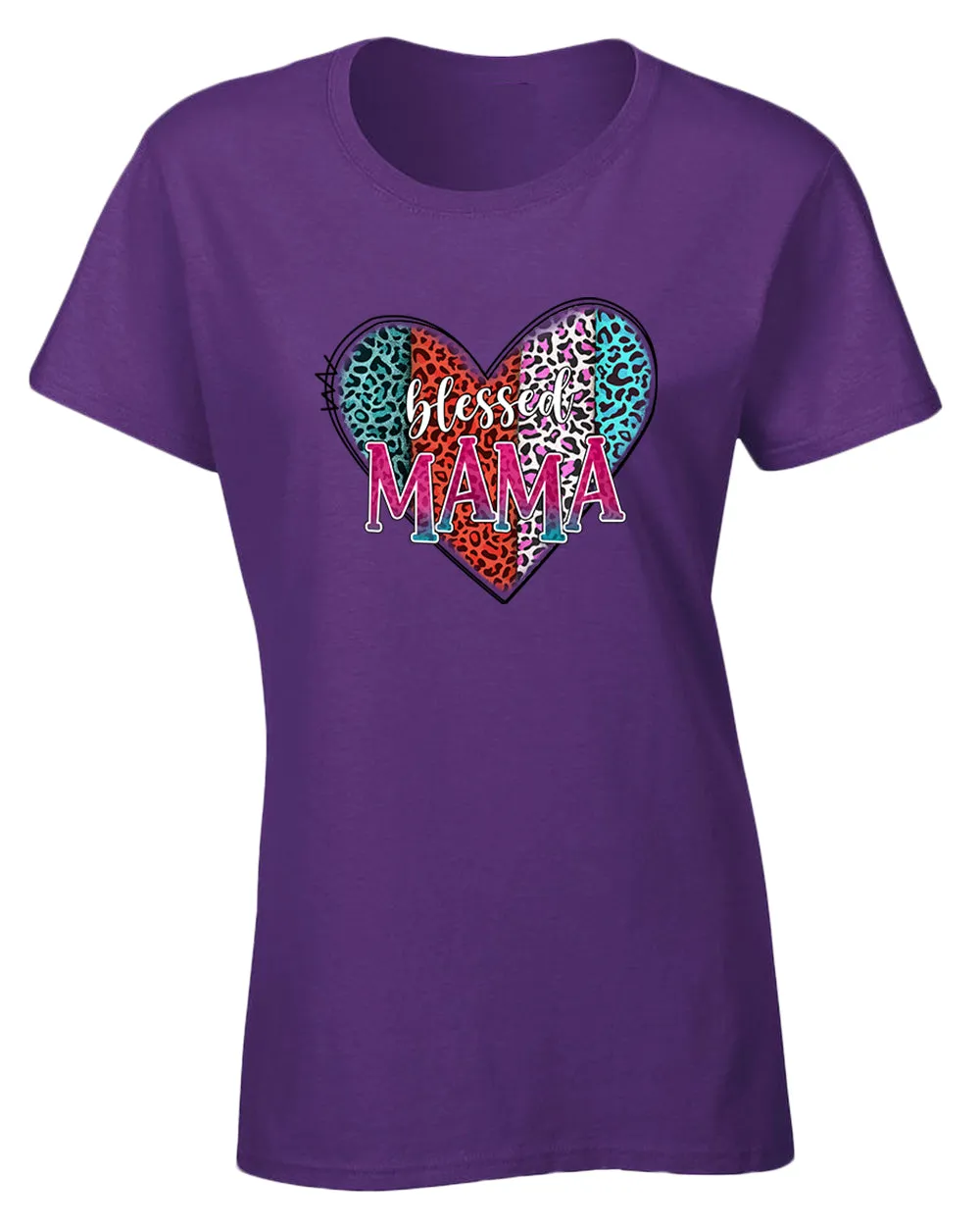 Blessed mama cheetah print design