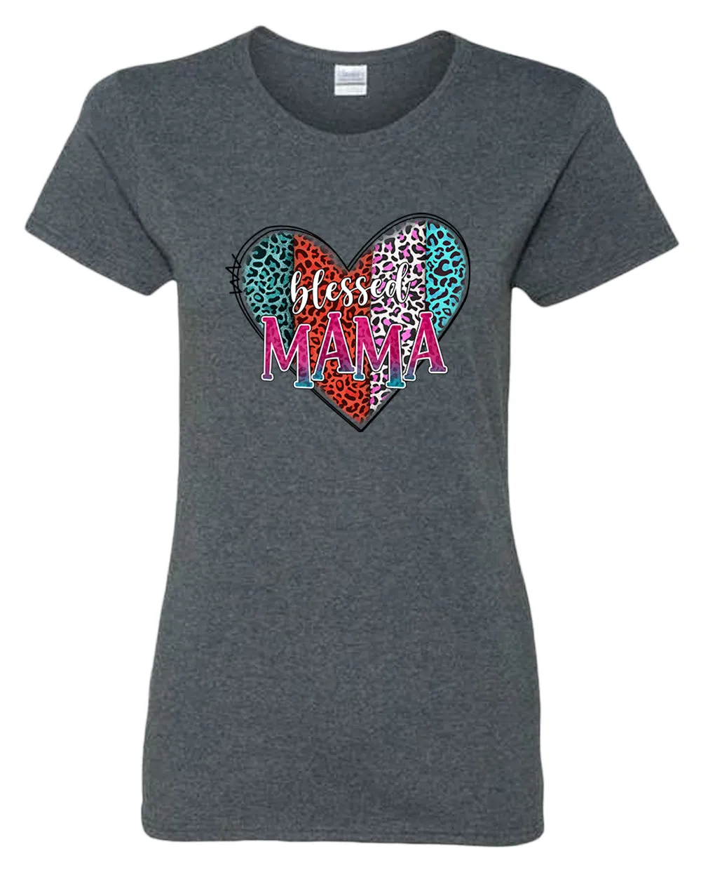 Blessed mama cheetah print design