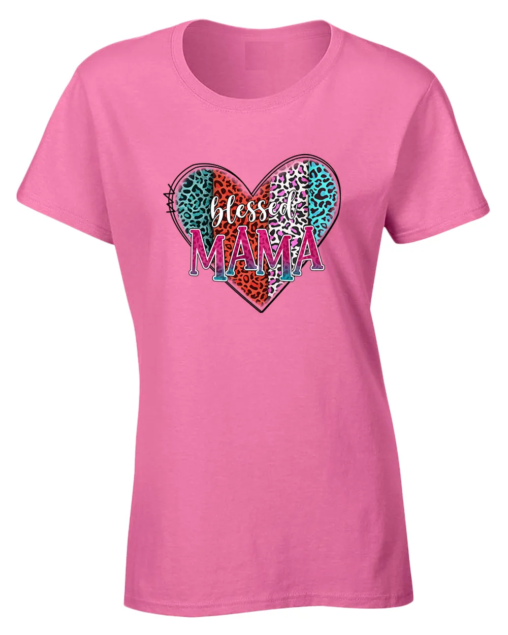 Blessed mama cheetah print design