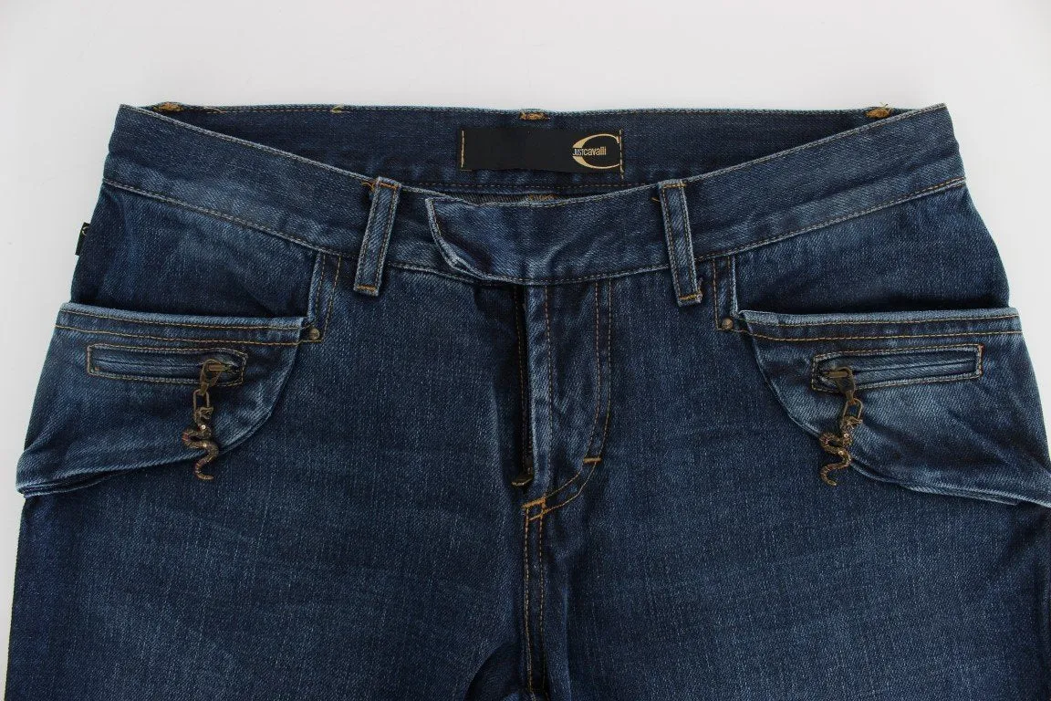 Blue Cotton Slim Fit Jeans