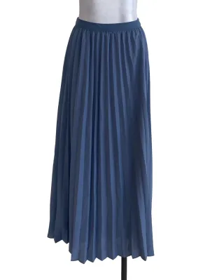 Blue Pleated Skirt