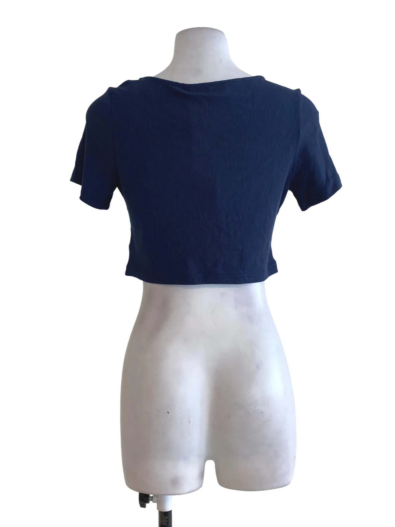 Blue Striped Knitted Top