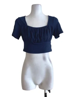 Blue Striped Knitted Top